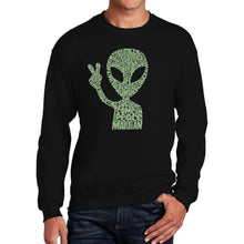 Load image into Gallery viewer, Peace Alien - Men's Word Art Crewneck Sweatshirt