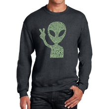 Load image into Gallery viewer, Peace Alien - Men's Word Art Crewneck Sweatshirt