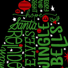 Load image into Gallery viewer, Holiday Christmas Tree - Women's Word Art Hooded Sweatshirt