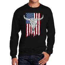Load image into Gallery viewer, Patriot Flag - Men's Word Art Crewneck Sweatshirt