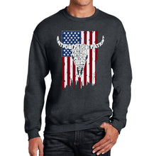 Load image into Gallery viewer, Patriot Flag - Men's Word Art Crewneck Sweatshirt