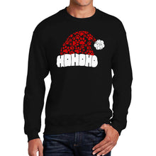 Load image into Gallery viewer, Paw Print Santa Hat - Men's Word Art Crewneck Sweatshirt