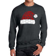 Load image into Gallery viewer, Paw Print Santa Hat - Men's Word Art Crewneck Sweatshirt