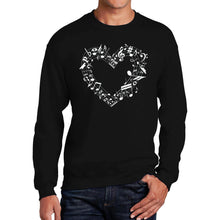 Load image into Gallery viewer, Sheet Music Heart - Men's Word Art Crewneck Sweatshirt