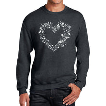 Load image into Gallery viewer, Sheet Music Heart - Men's Word Art Crewneck Sweatshirt