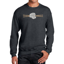 Load image into Gallery viewer, Drum Sticks - Men's Word Art Crewneck Sweatshirt