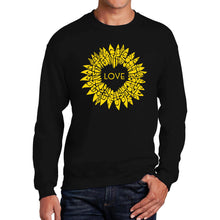 Load image into Gallery viewer, Sunflower Love - Men's Word Art Crewneck Sweatshirt