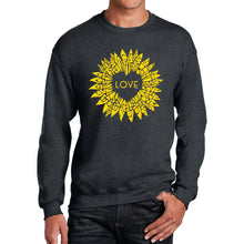 Load image into Gallery viewer, Sunflower Love - Men's Word Art Crewneck Sweatshirt