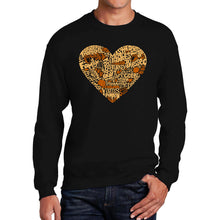 Load image into Gallery viewer, Thanksgiving Heart - Men&#39;s Word Art Crewneck Sweatshirt