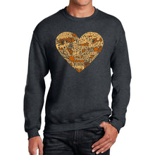 Load image into Gallery viewer, Thanksgiving Heart - Men&#39;s Word Art Crewneck Sweatshirt