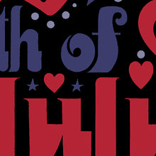 Load image into Gallery viewer, Women&#39;s Plus Size Word Art T-shirt - July 4th Heart