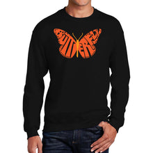 Load image into Gallery viewer, Butterfly - Men&#39;s Word Art Crewneck Sweatshirt