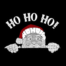 Load image into Gallery viewer, Peeking Santa - Girl's Word Art T-Shirt