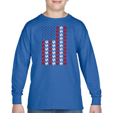 Load image into Gallery viewer, Soccer Flag - Boy's Word Art Long Sleeve T-Shirt