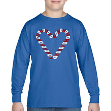 Load image into Gallery viewer, Candy Canes - Boy's Word Art Long Sleeve T-Shirt