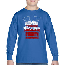 Load image into Gallery viewer, Chimney Santa - Boy's Word Art Long Sleeve T-Shirt