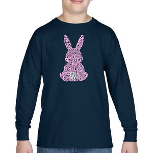 Easter Bunny  - Boy's Word Art Long Sleeve