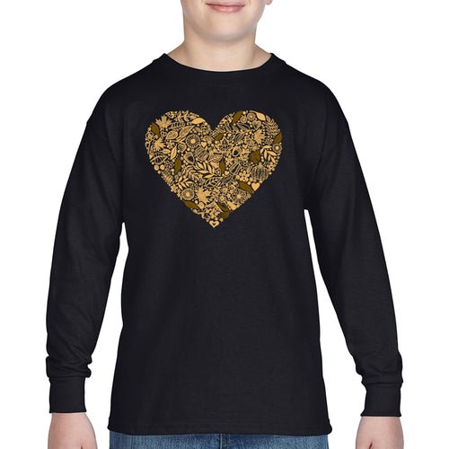 Fall Vibes  - Boy's Word Art Long Sleeve T-Shirt