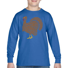 Load image into Gallery viewer, Thankgiving Turkey - Boy's Word Art Long Sleeve T-Shirt
