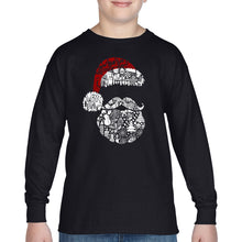 Load image into Gallery viewer, Santa Pics - Boy's Word Art Long Sleeve T-Shirt