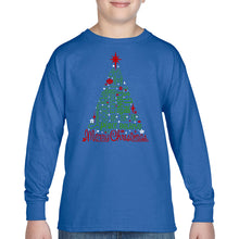 Load image into Gallery viewer, Holiday Christmas Tree - Boy's Word Art Long Sleeve T-Shirt