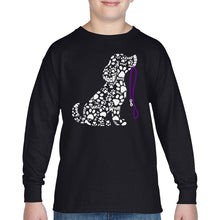 Load image into Gallery viewer, Dog Leash - Boy's Word Art Long Sleeve T-Shirt