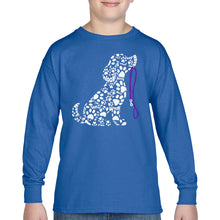 Load image into Gallery viewer, Dog Leash - Boy's Word Art Long Sleeve T-Shirt