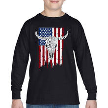 Load image into Gallery viewer, Patriot Flag - Boy's Word Art Long Sleeve T-Shirt