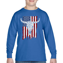 Load image into Gallery viewer, Patriot Flag - Boy's Word Art Long Sleeve T-Shirt