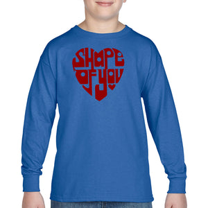 Shape of You  - Boy's Word Art Long Sleeve