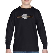 Load image into Gallery viewer, Drum Sticks - Boy's Word Art Long Sleeve T-Shirt