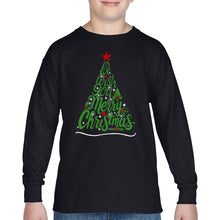 Load image into Gallery viewer, We Wish You A Merry Christmas - Boy's Word Art Long Sleeve T-Shirt