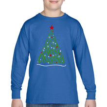 Load image into Gallery viewer, We Wish You A Merry Christmas - Boy's Word Art Long Sleeve T-Shirt