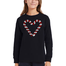 Load image into Gallery viewer, Candy Canes - Girl's Word Art Long Sleeve T-Shirt