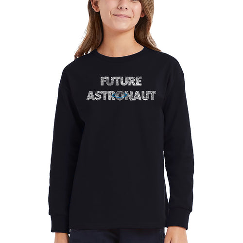 Future Astronaut - Girl's Word Art Long Sleeve T-Shirt