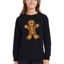 Load image into Gallery viewer, Gingerbread - Girl's Word Art Long Sleeve T-Shirt