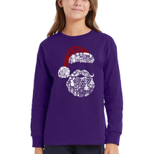 Load image into Gallery viewer, Santa Pics - Girl's Word Art Long Sleeve T-Shirt