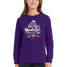 Load image into Gallery viewer, Christmas Ornament - Girl's Word Art Long Sleeve T-Shirt