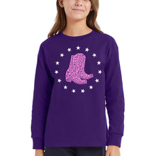 Load image into Gallery viewer, Cowgirl Boots - Girl&#39;s Word Art Long Sleeve T-Shirt