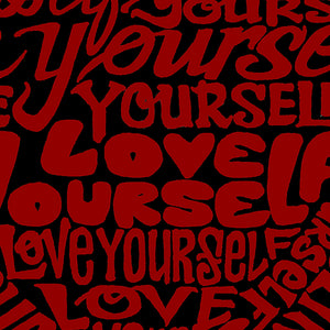 Love Yourself - Women's Plus Size Word Art V-Neck