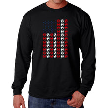 Load image into Gallery viewer, Soccer Flag - Men's Word Art Long Sleeve T-Shirt