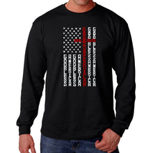 Load image into Gallery viewer, Cross Flag - Men's Word Art Long Sleeve T-Shirt