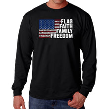 Load image into Gallery viewer, Faith Flag - Men's Word Art Long Sleeve T-Shirt