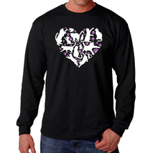 Load image into Gallery viewer, Cat Heart - Men's Word Art Long Sleeve T-Shirt