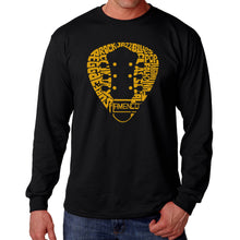 Load image into Gallery viewer, Guitar Pick Genres - Men's Word Art Long Sleeve T-Shirt