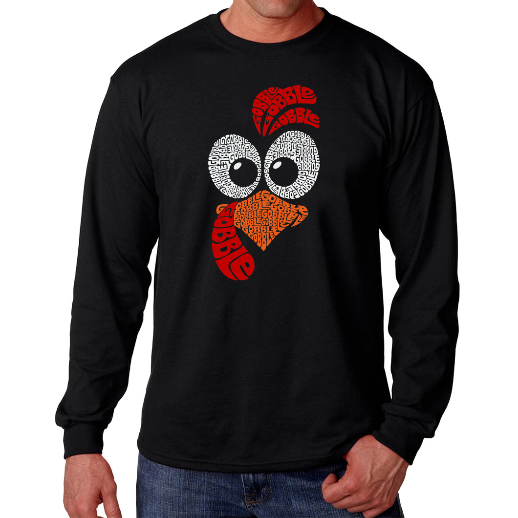 Turkey Face - Men's Word Art Long Sleeve T-Shirt