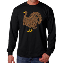 Load image into Gallery viewer, Thankgiving Turkey - Men's Word Art Long Sleeve T-Shirt