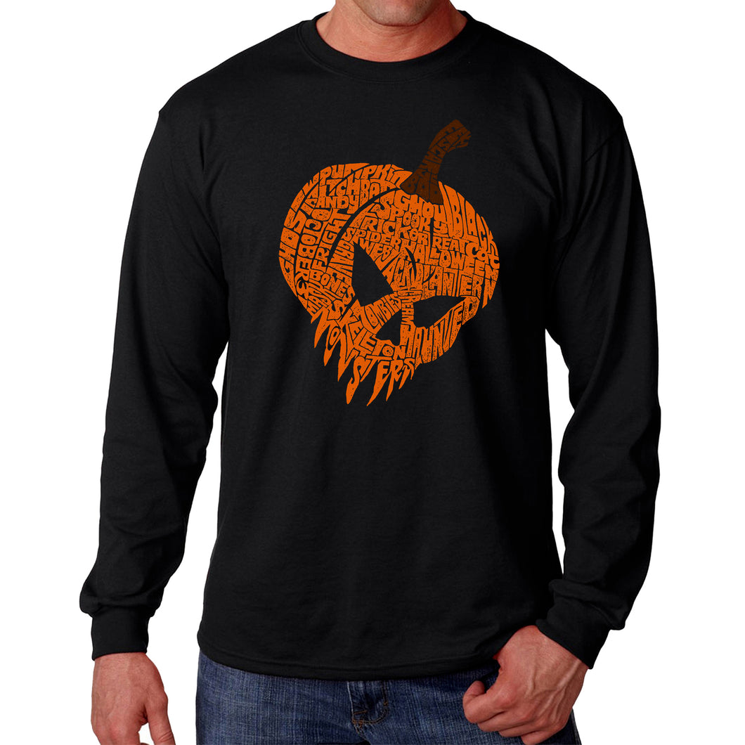 Evil Pumpkin - Men's Word Art Long Sleeve T-Shirt
