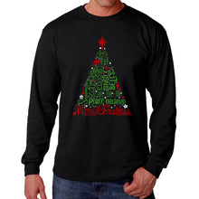 Load image into Gallery viewer, Holiday Christmas Tree - Men's Word Art Long Sleeve T-Shirt