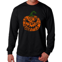 Load image into Gallery viewer, Halloween Pumpkin - Men's Word Art Long Sleeve T-Shirt